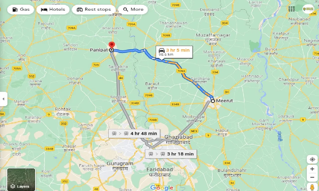 meerut-to-panipat-one-way