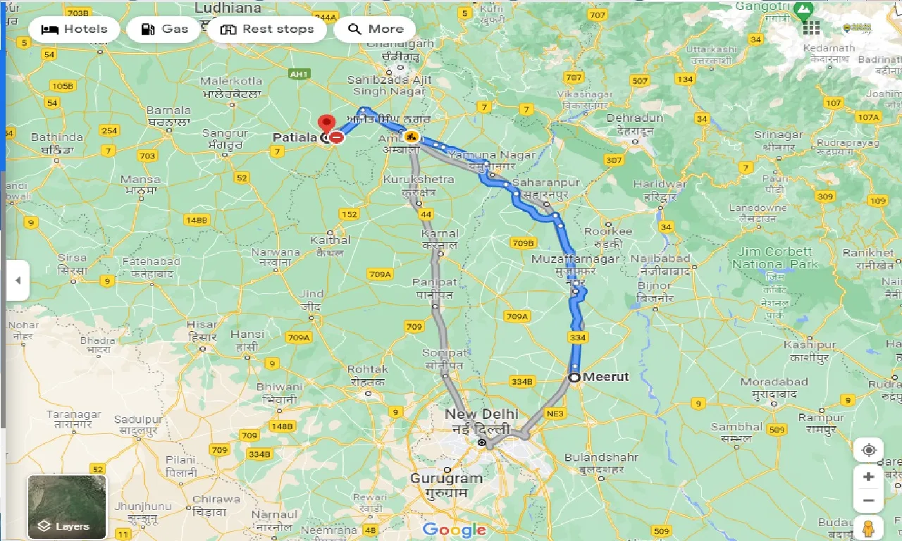 meerut-to-patiala-one-way