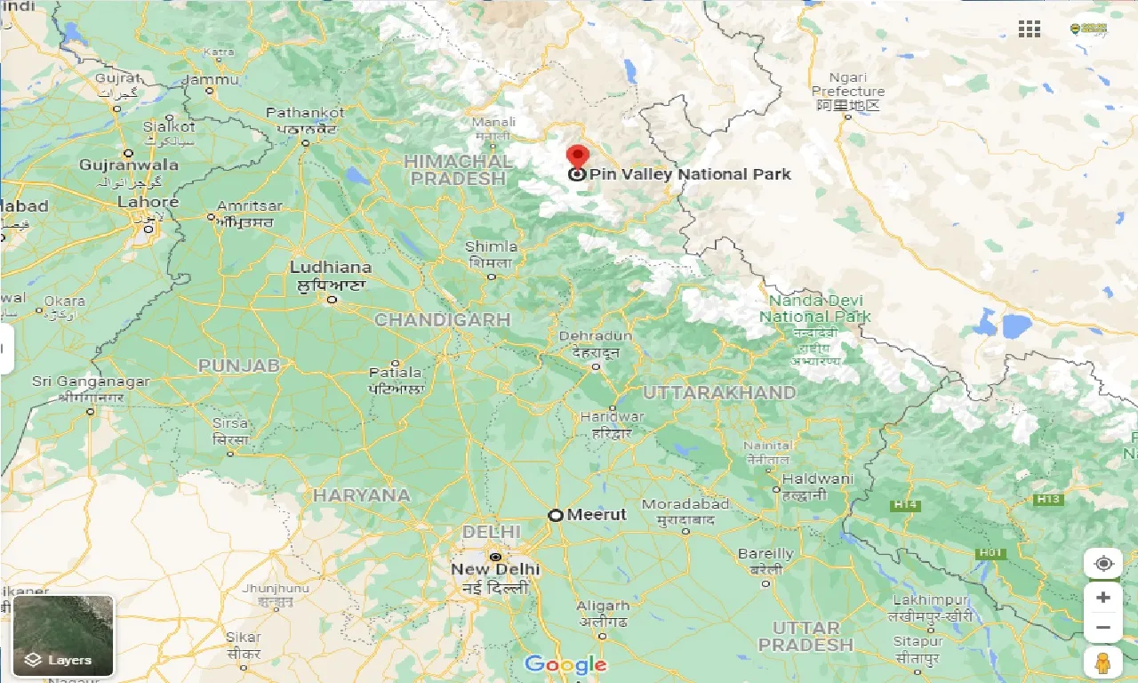 meerut-to-pin-valley-national-park-one-way