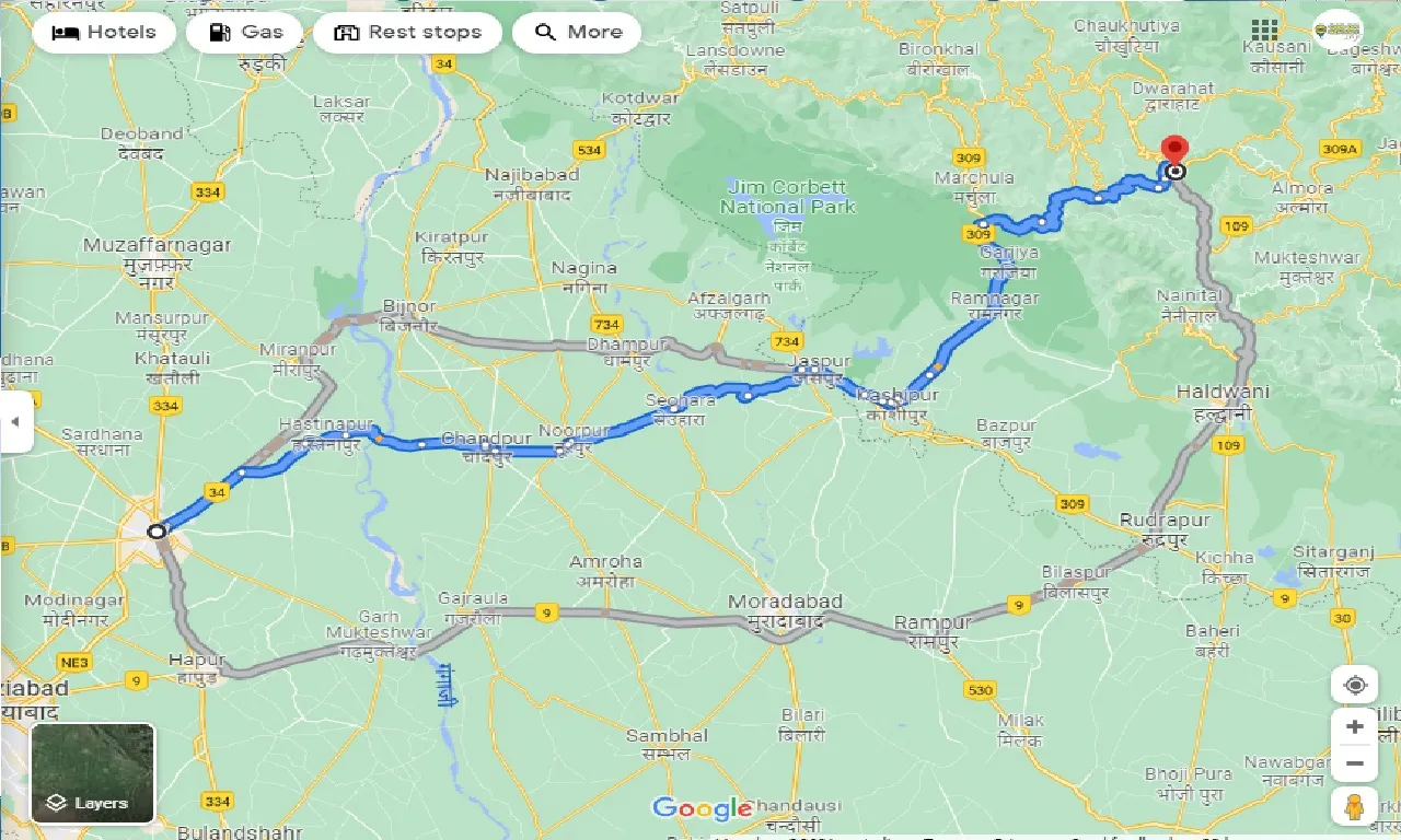 meerut-to-ranikhet-one-way