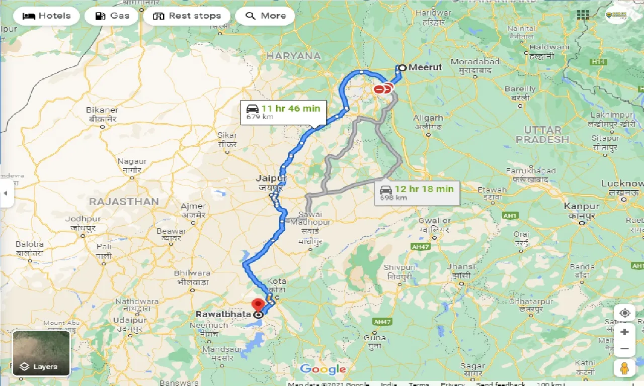 meerut-to-rawatbhata-one-way