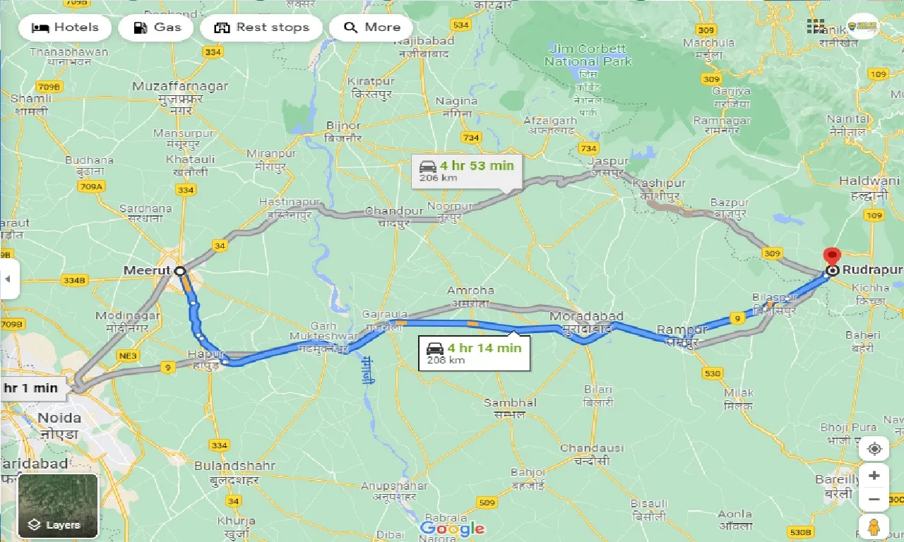 meerut-to-rudrapur-taxi
