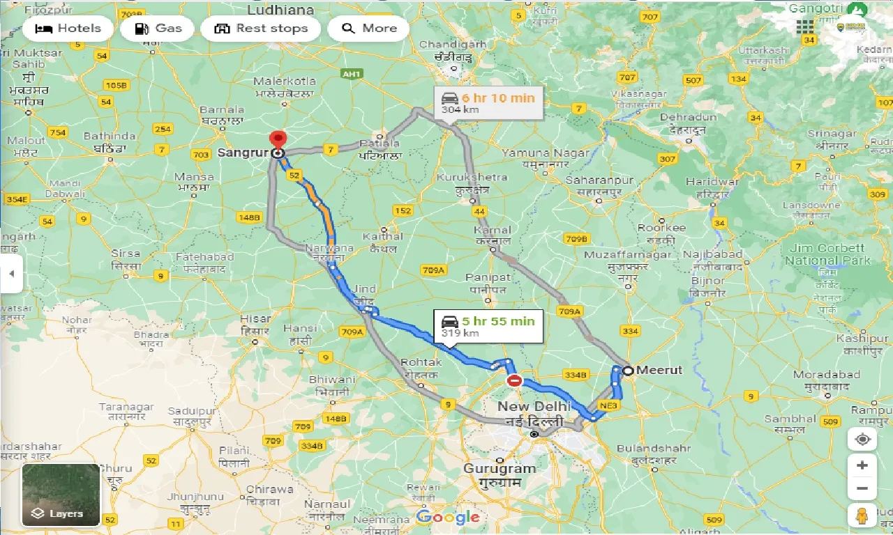 meerut-to-sangrur-taxi