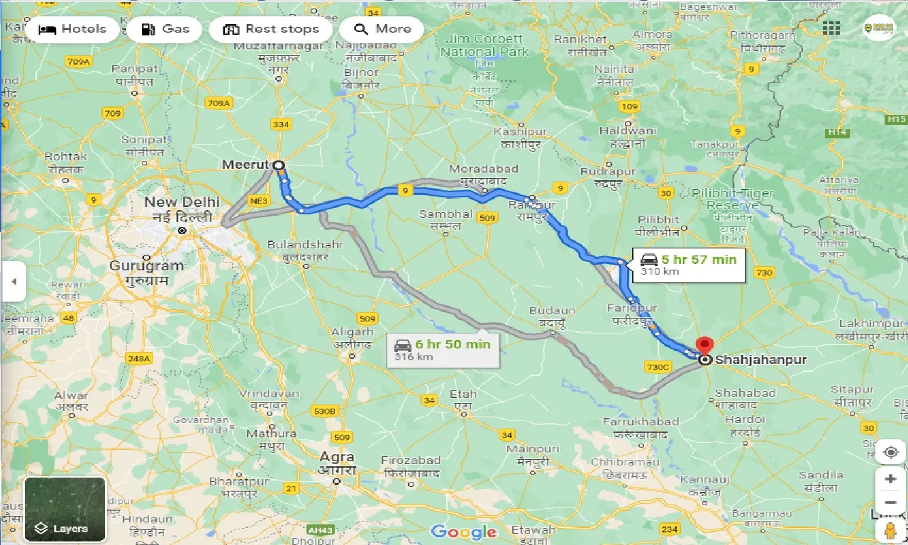 meerut-to-shahjahanpur-one-way