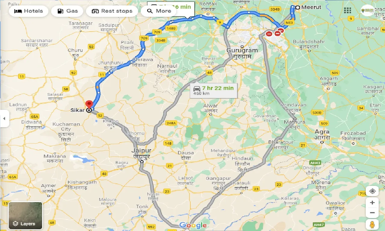 meerut-to-sikar-taxi