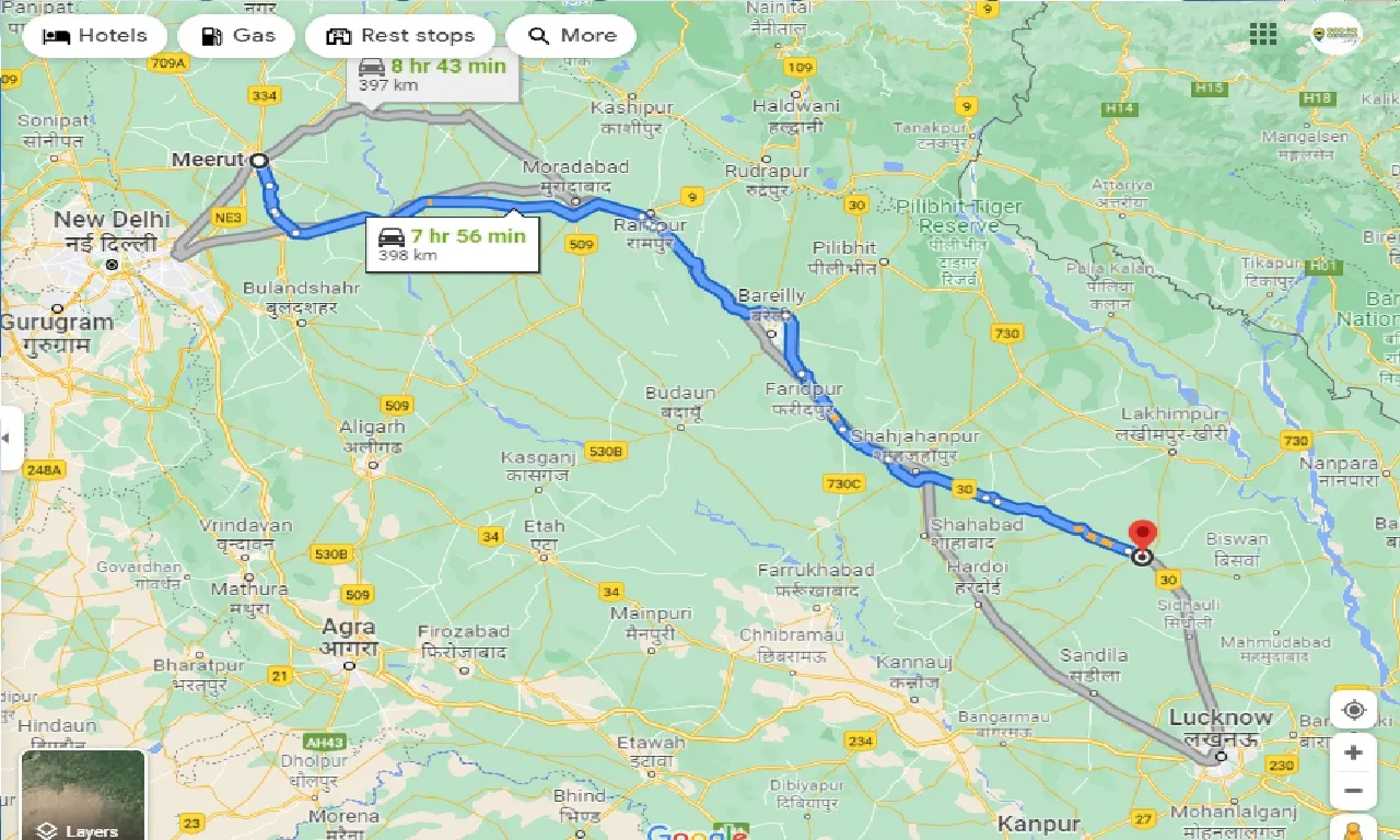 meerut-to-sitapur-taxi