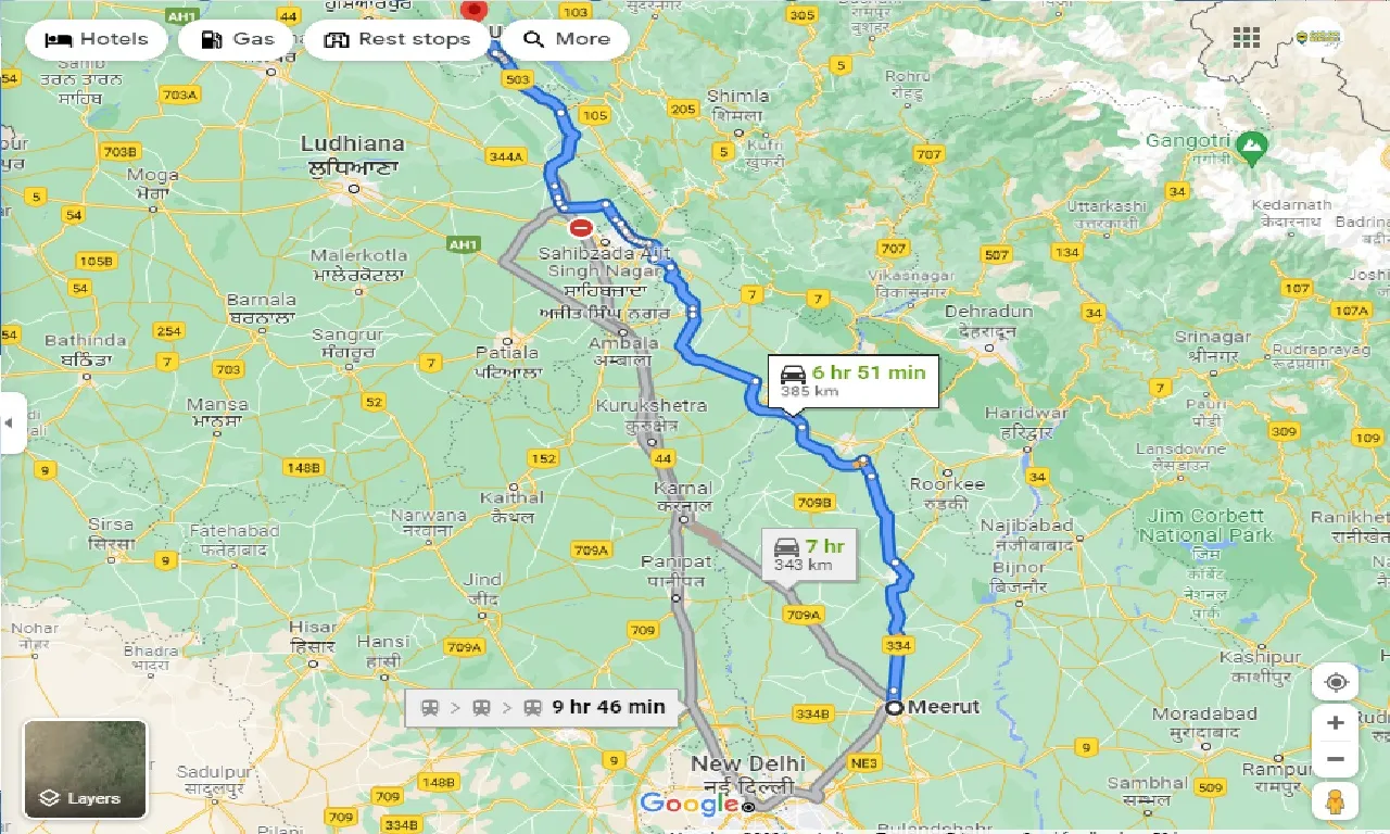 meerut-to-una-taxi