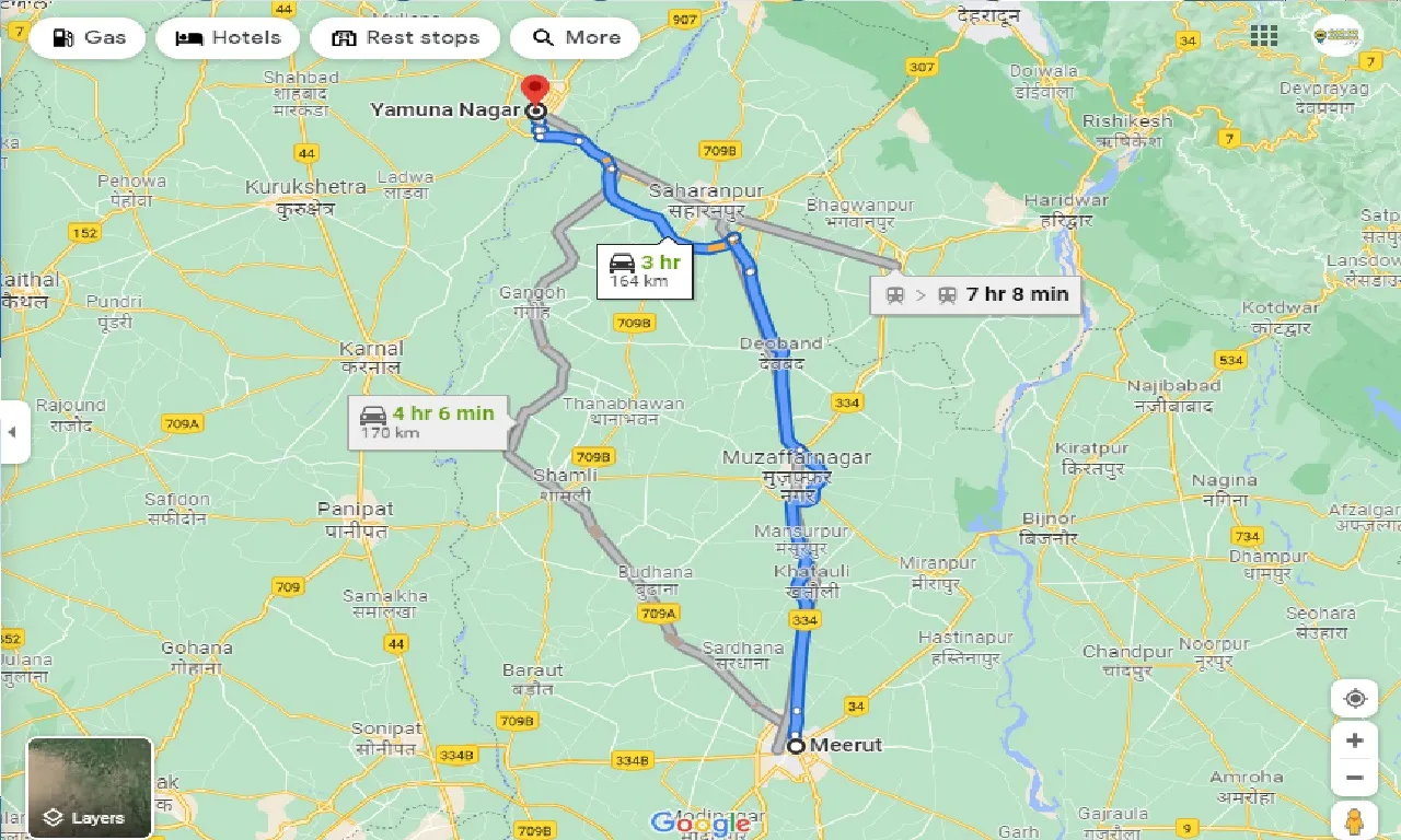 meerut-to-yamuna-nagar-taxi
