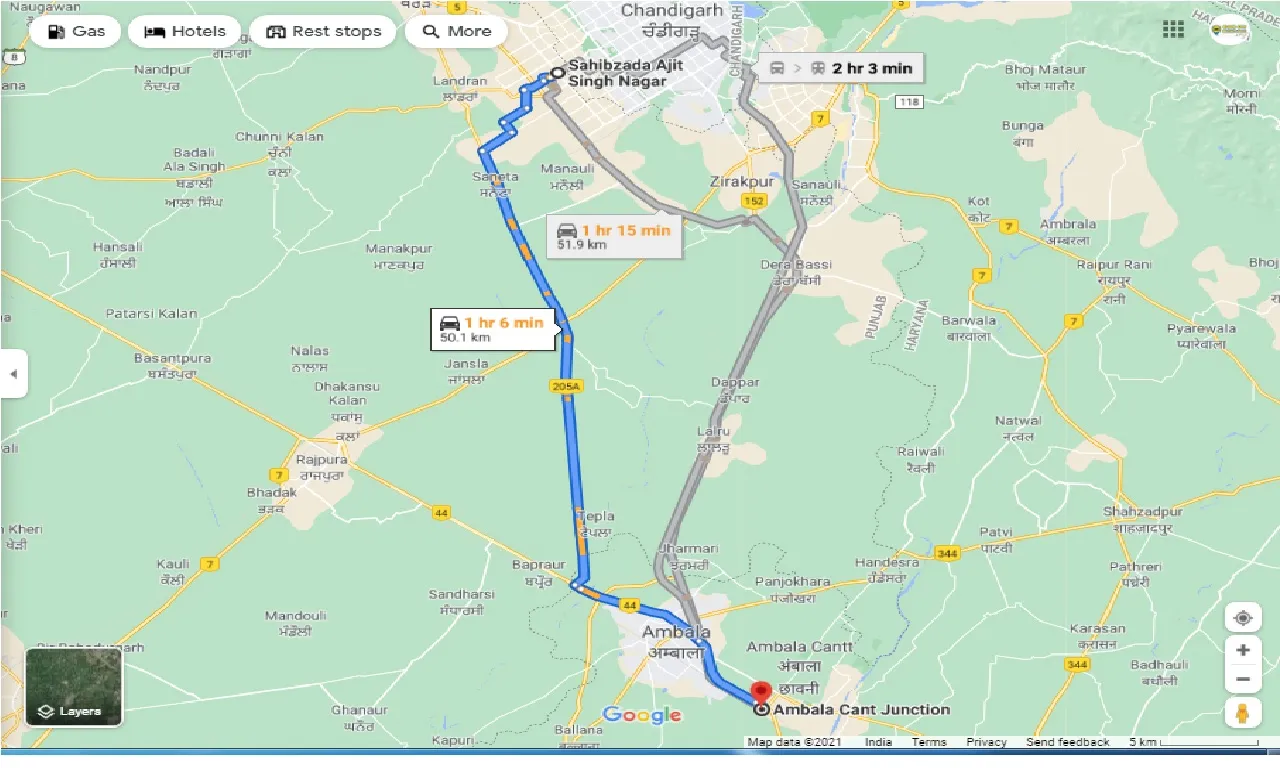 mohali-to-ambala-cantt-railway-station-one-way