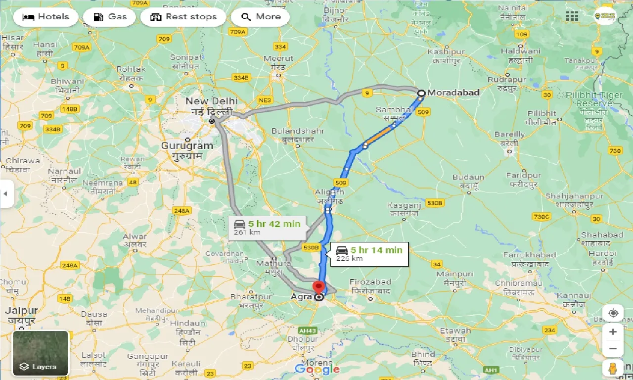 moradabad-to-agra-taxi