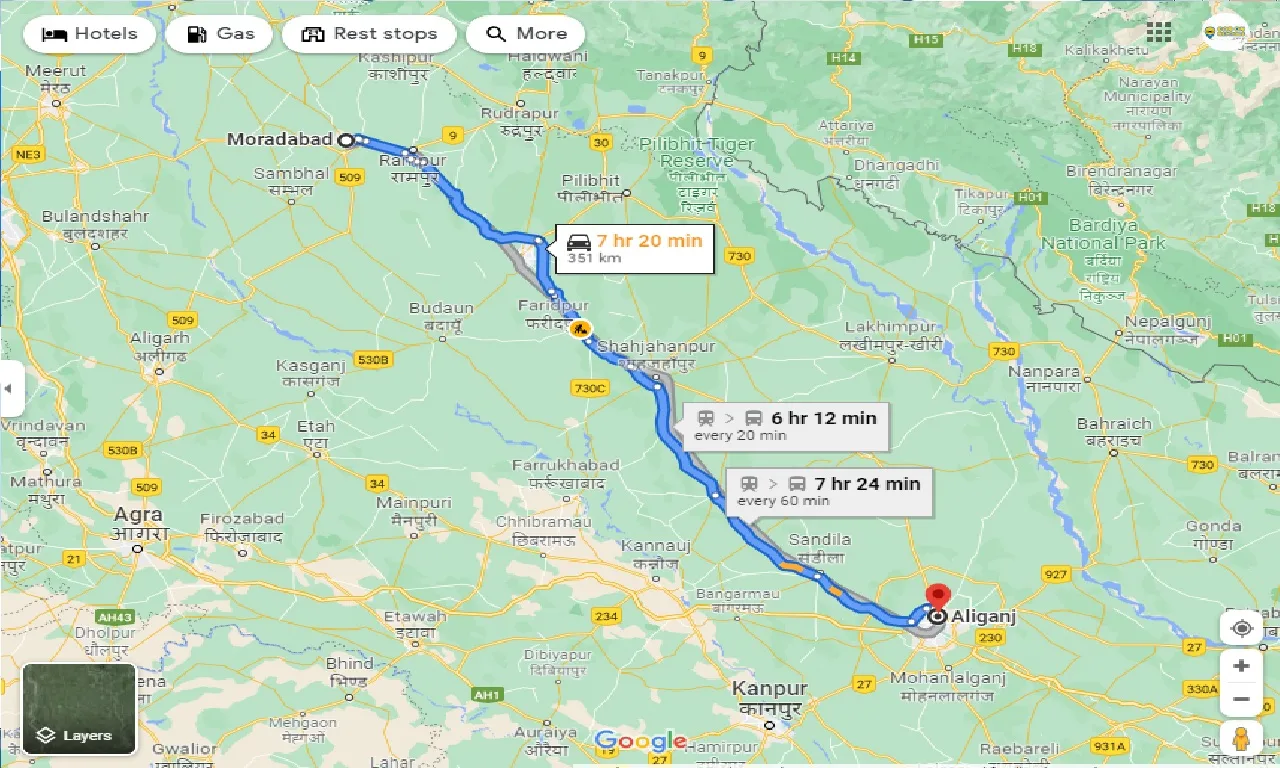 moradabad-to-aliganj-taxi
