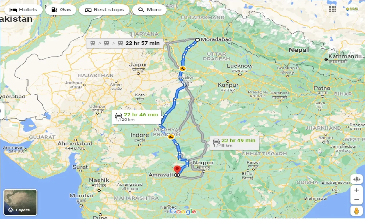 moradabad-to-amravati-one-way