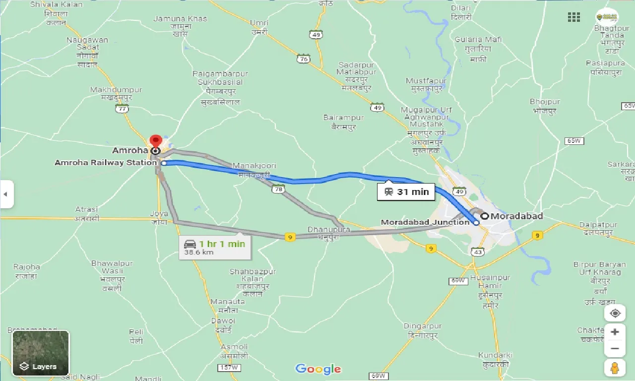 moradabad-to-amroha-one-way