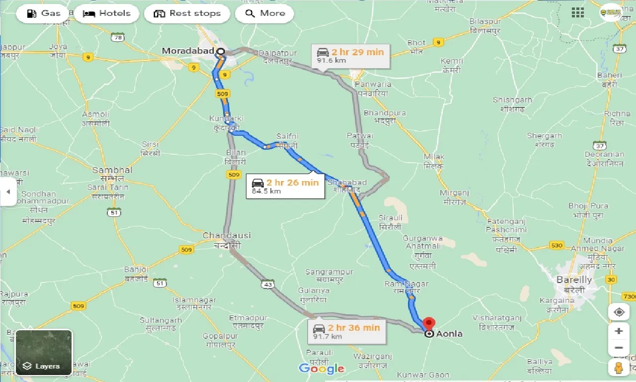 moradabad-to-aonla-taxi