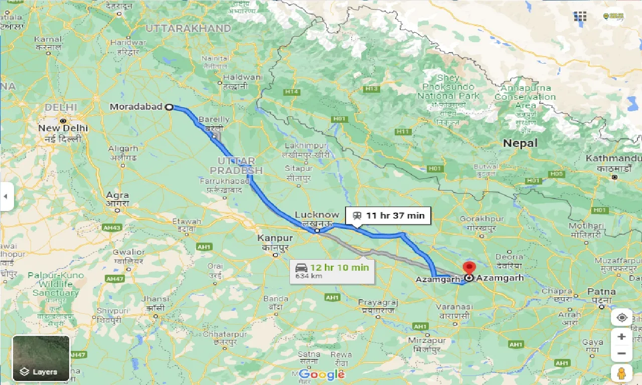 moradabad-to-azamgarh-taxi