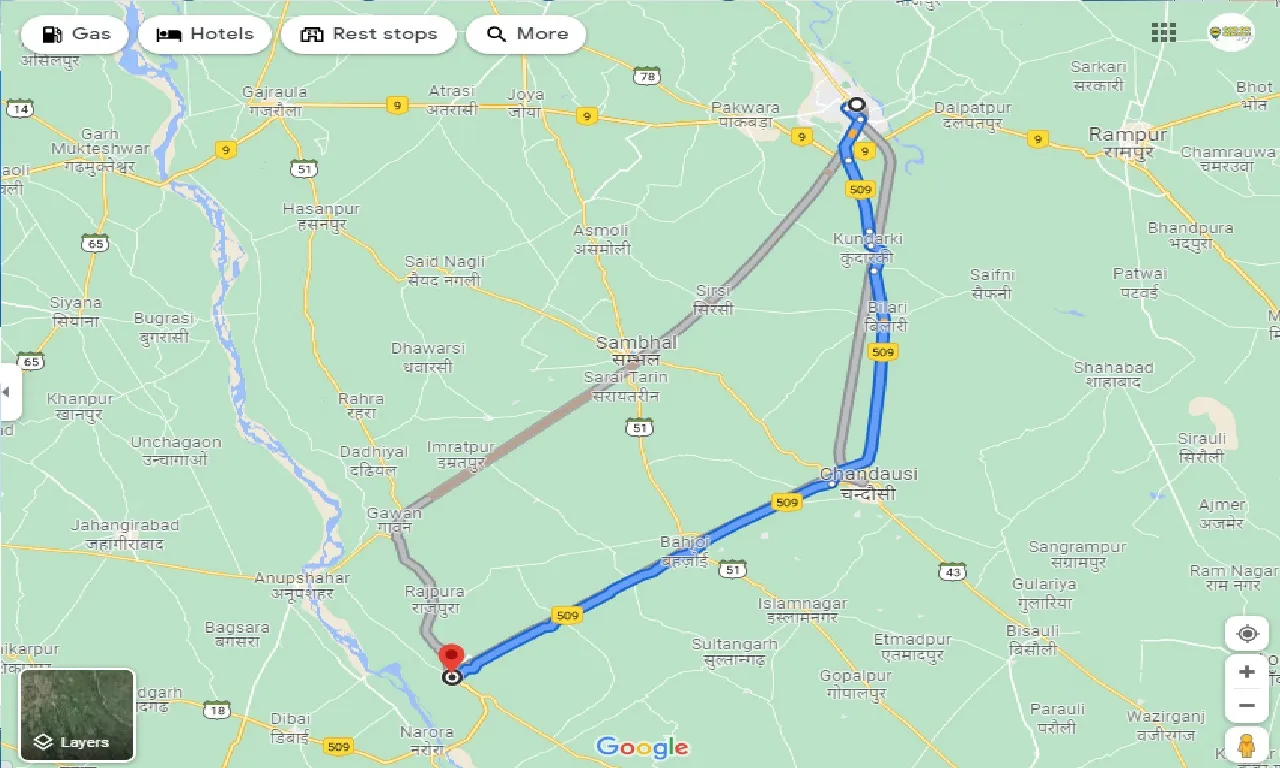 moradabad-to-babrala-taxi