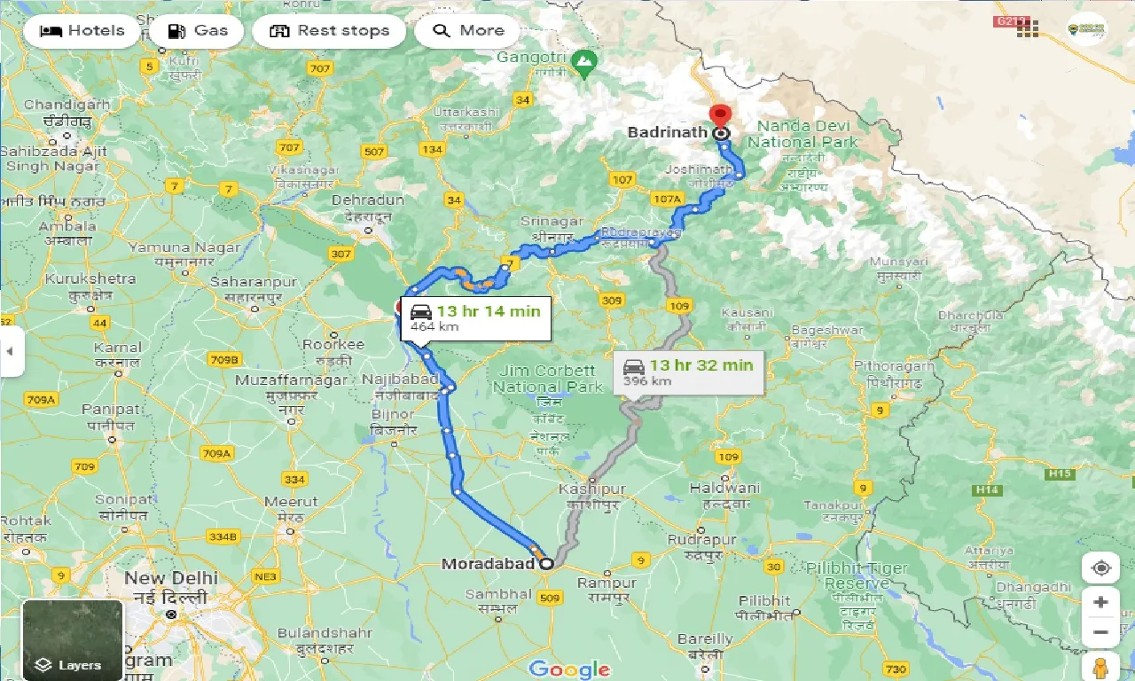 moradabad-to-badrinath-taxi