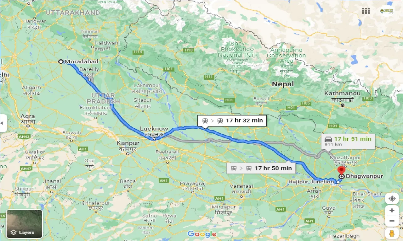 moradabad-to-bhagwanpur-taxi