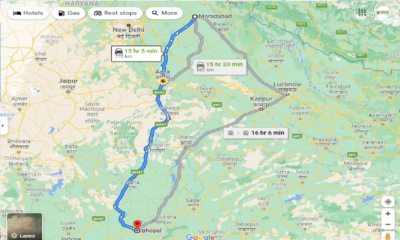 moradabad-to-bhopal-taxi