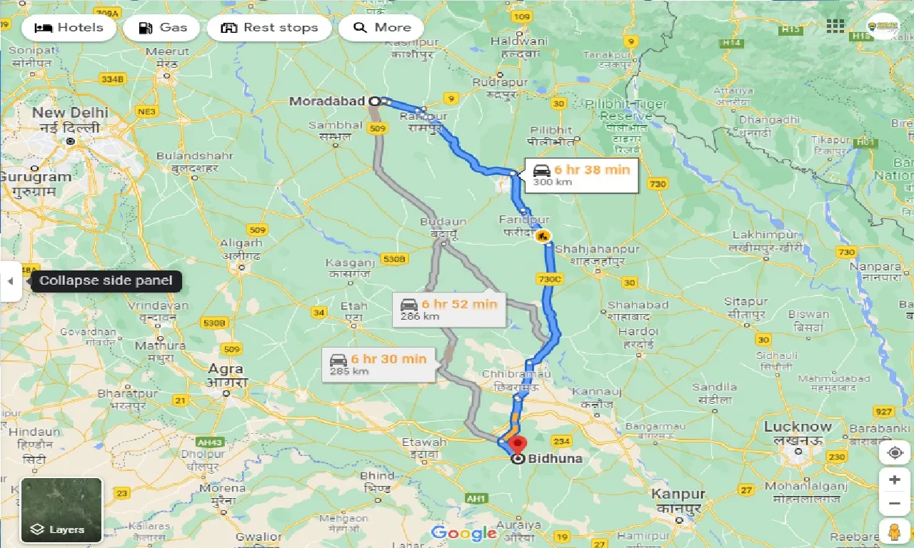 moradabad-to-bidhuna-taxi