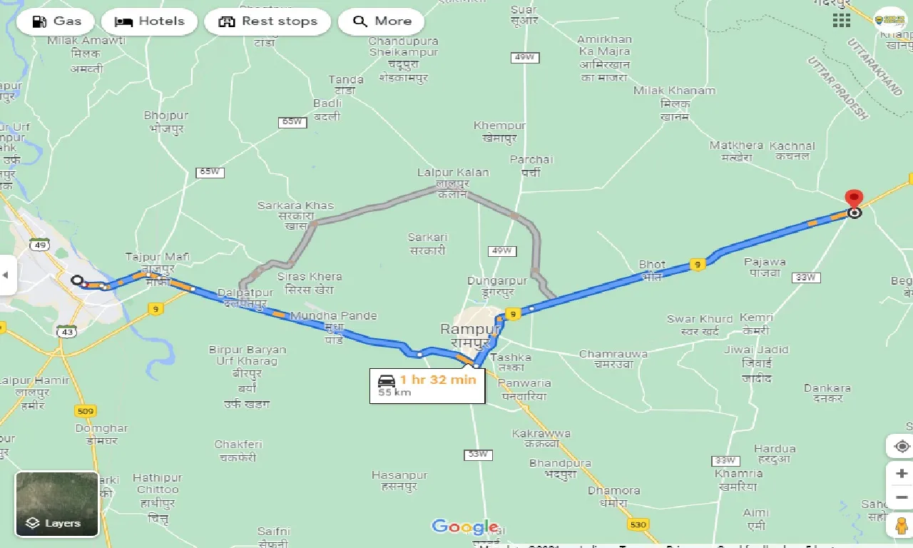 moradabad-to-bilaspur-one-way
