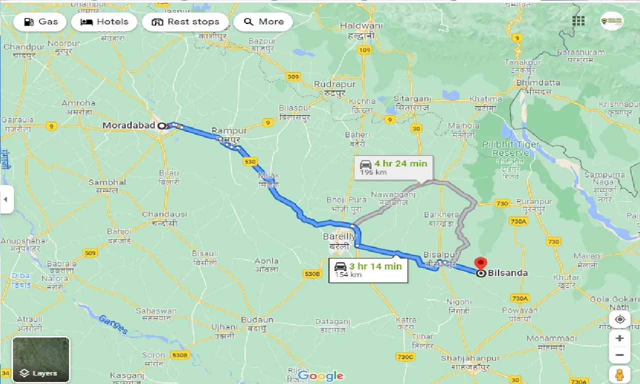 moradabad-to-bilsanda-one-way