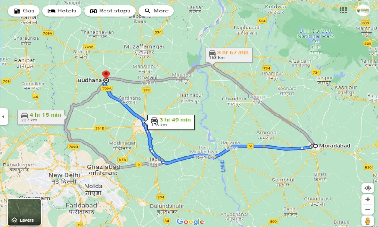 moradabad-to-budhana-taxi