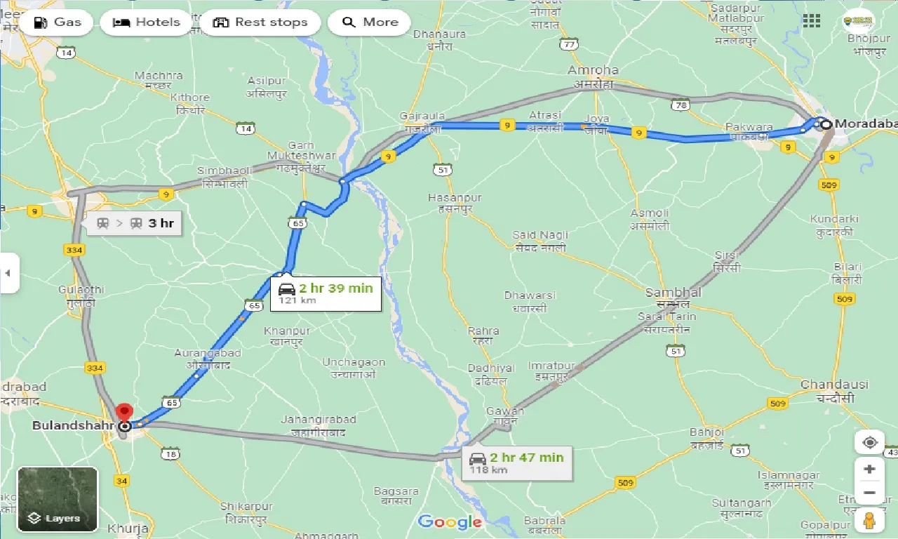 moradabad-to-bulandshahr-one-way