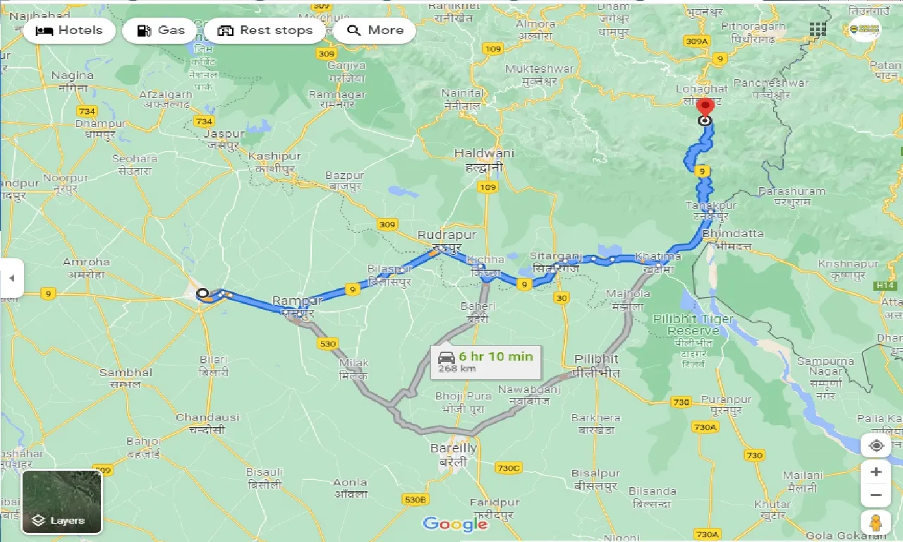 moradabad-to-champawat-taxi