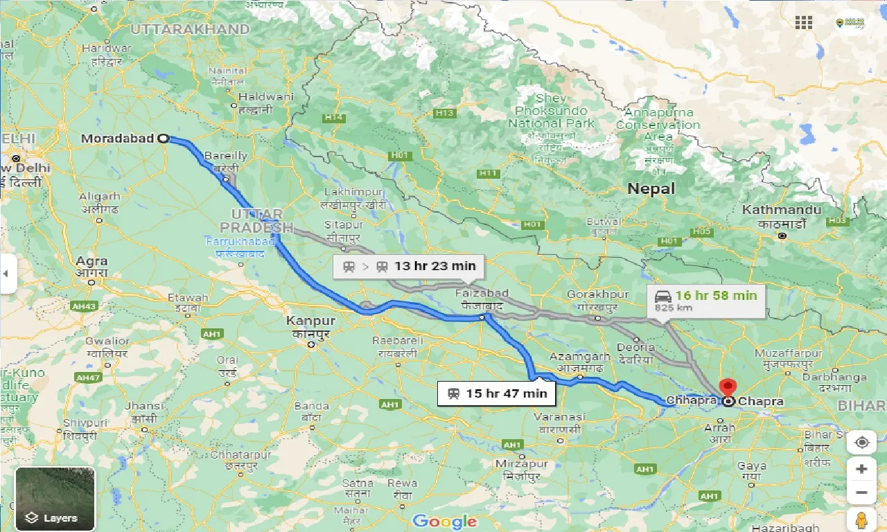 moradabad-to-chhapra-taxi