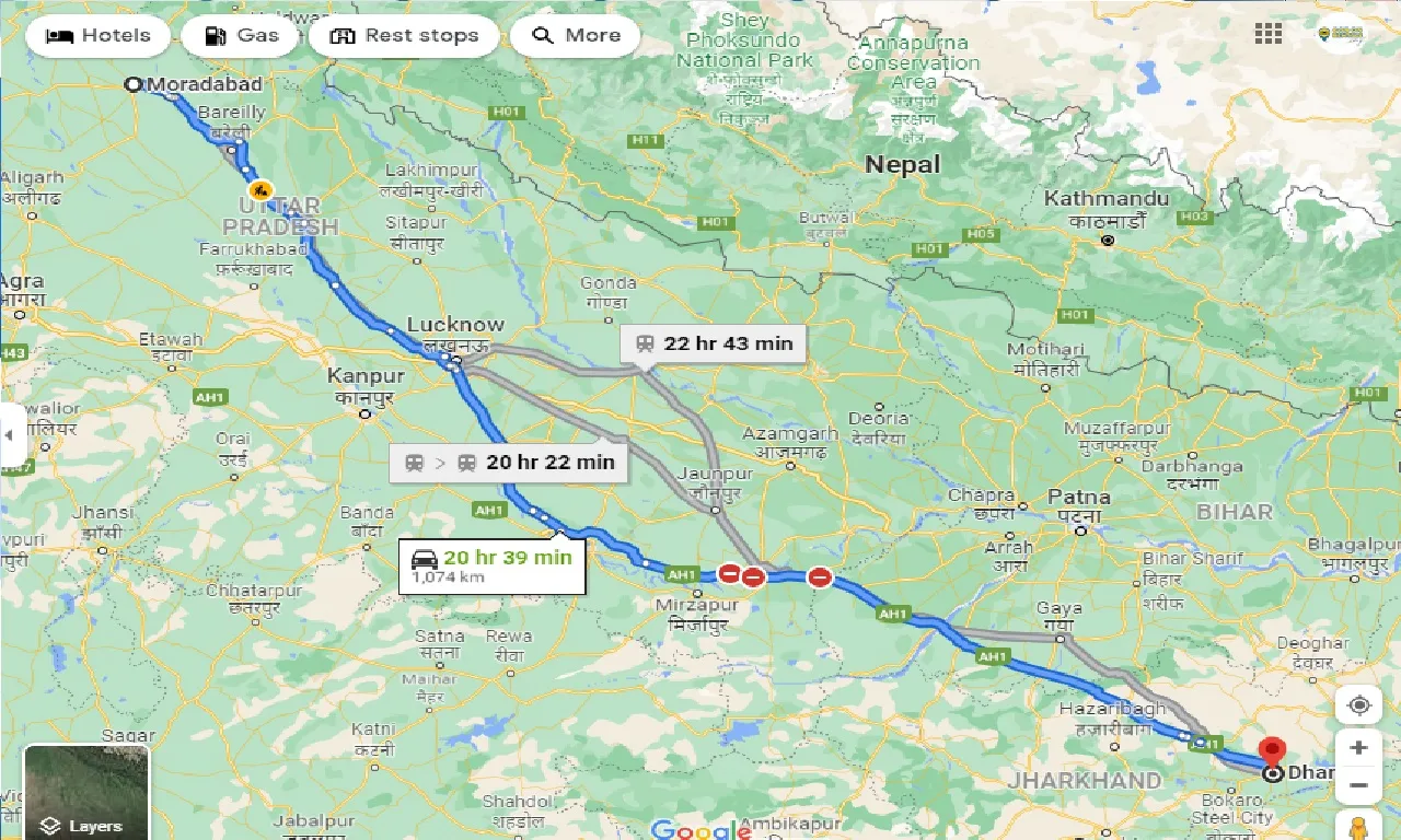 moradabad-to-dhanbad-taxi