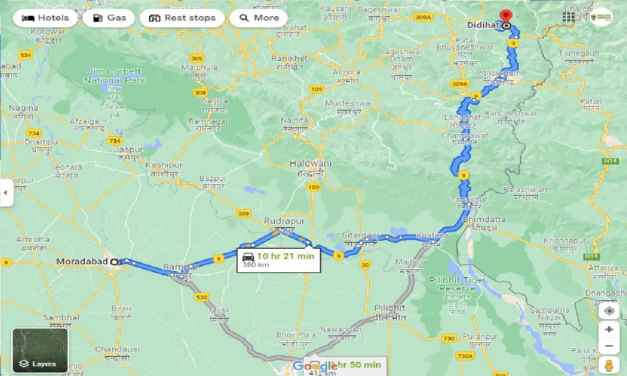 moradabad-to-didihat-taxi