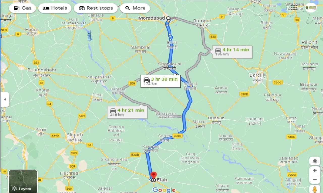 moradabad-to-etah-one-way