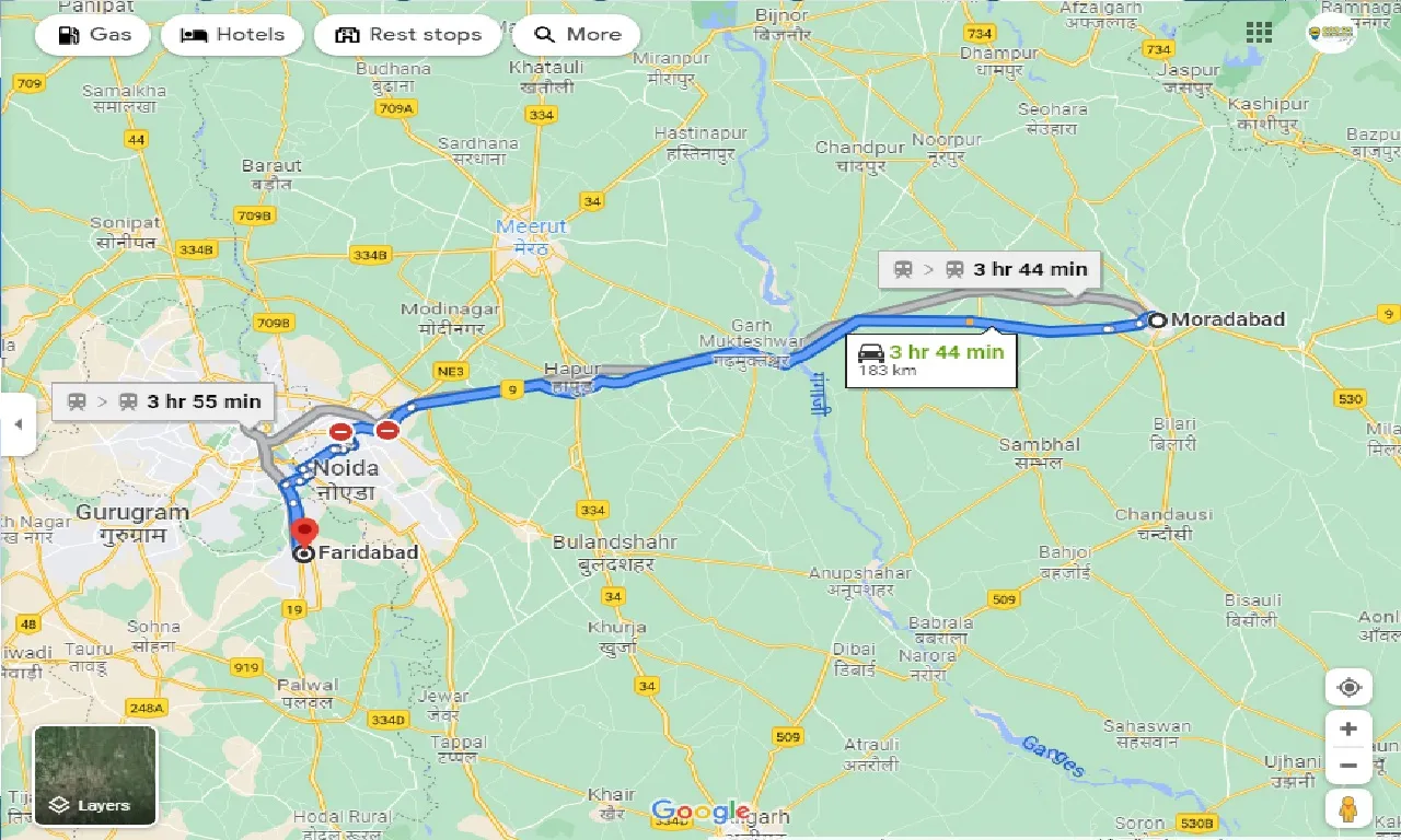 moradabad-to-faridabad-one-way