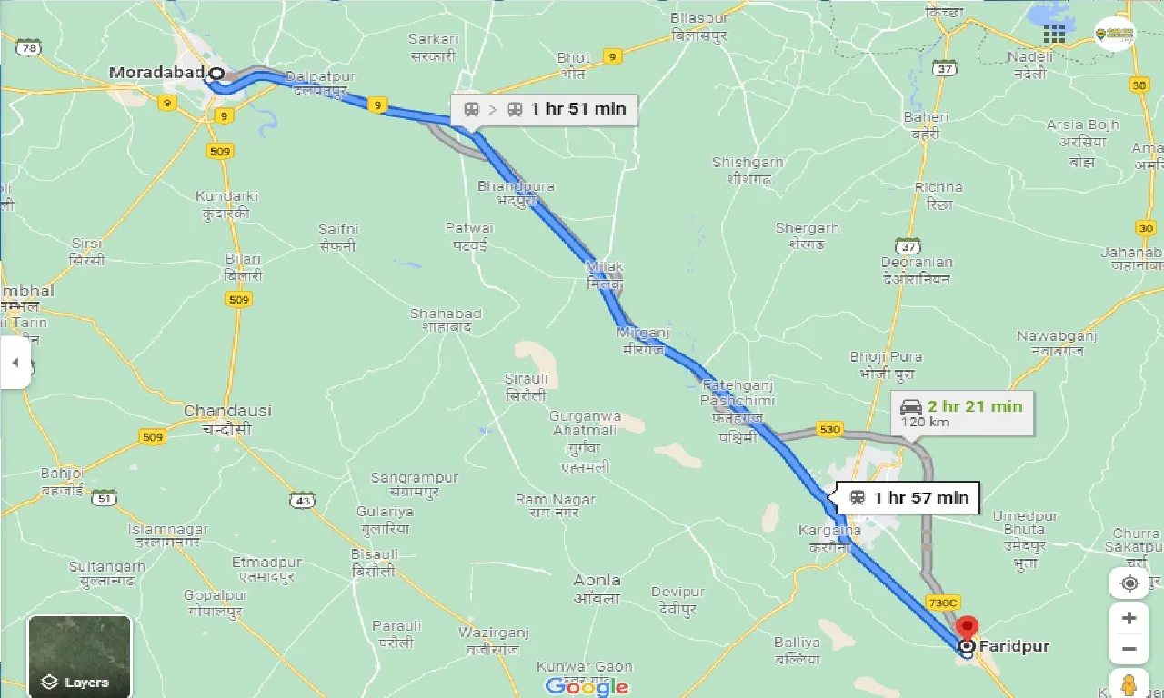 moradabad-to-faridpur-taxi
