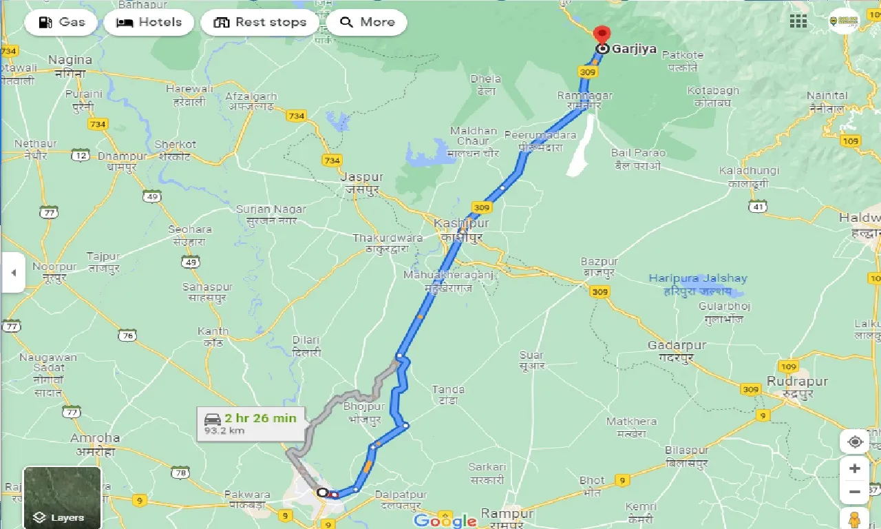 moradabad-to-garjiya-taxi