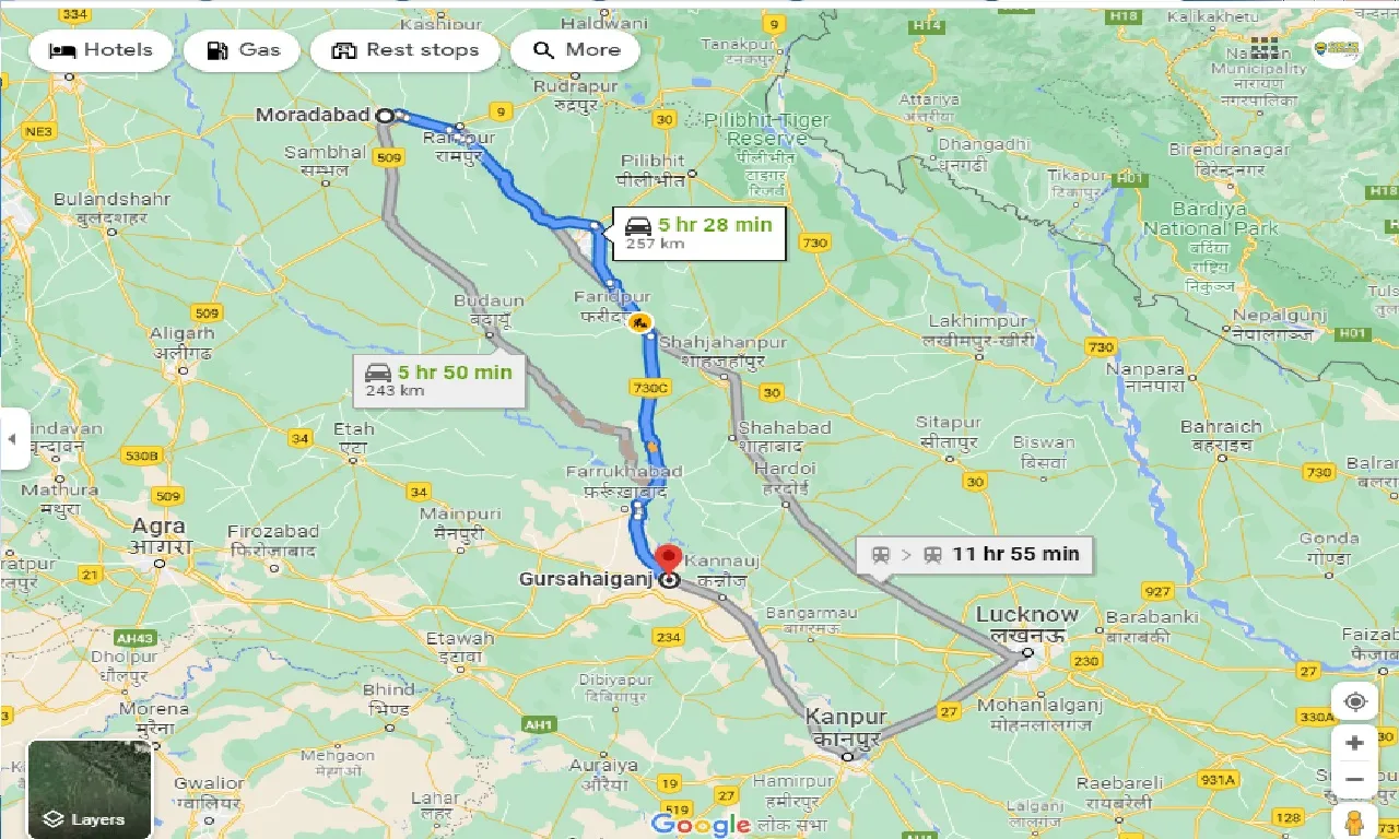 moradabad-to-gursahaiganj-one-way