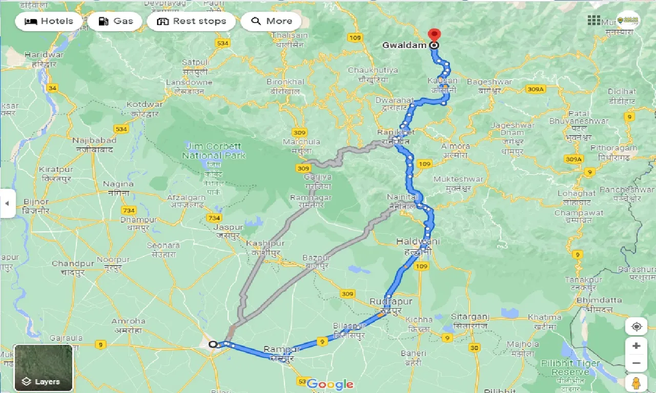 moradabad-to-gwaldam-taxi
