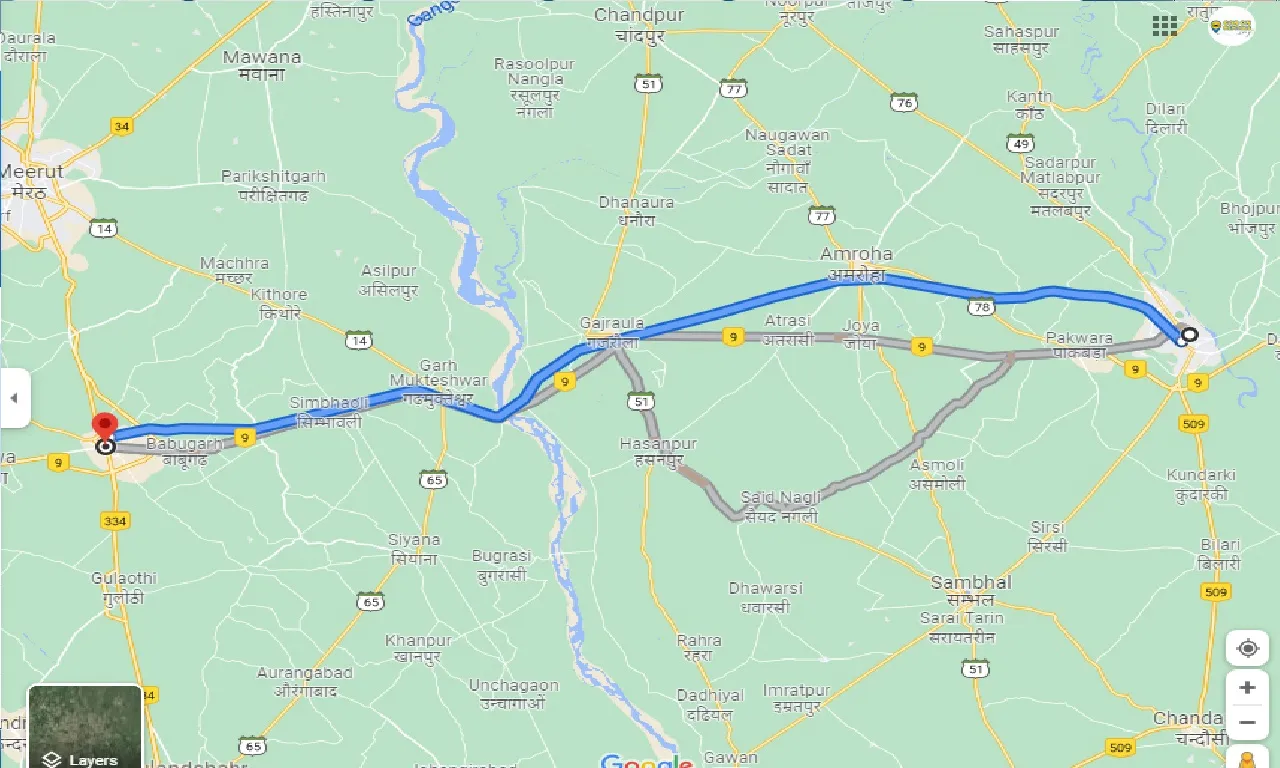 moradabad-to-hapur-one-way