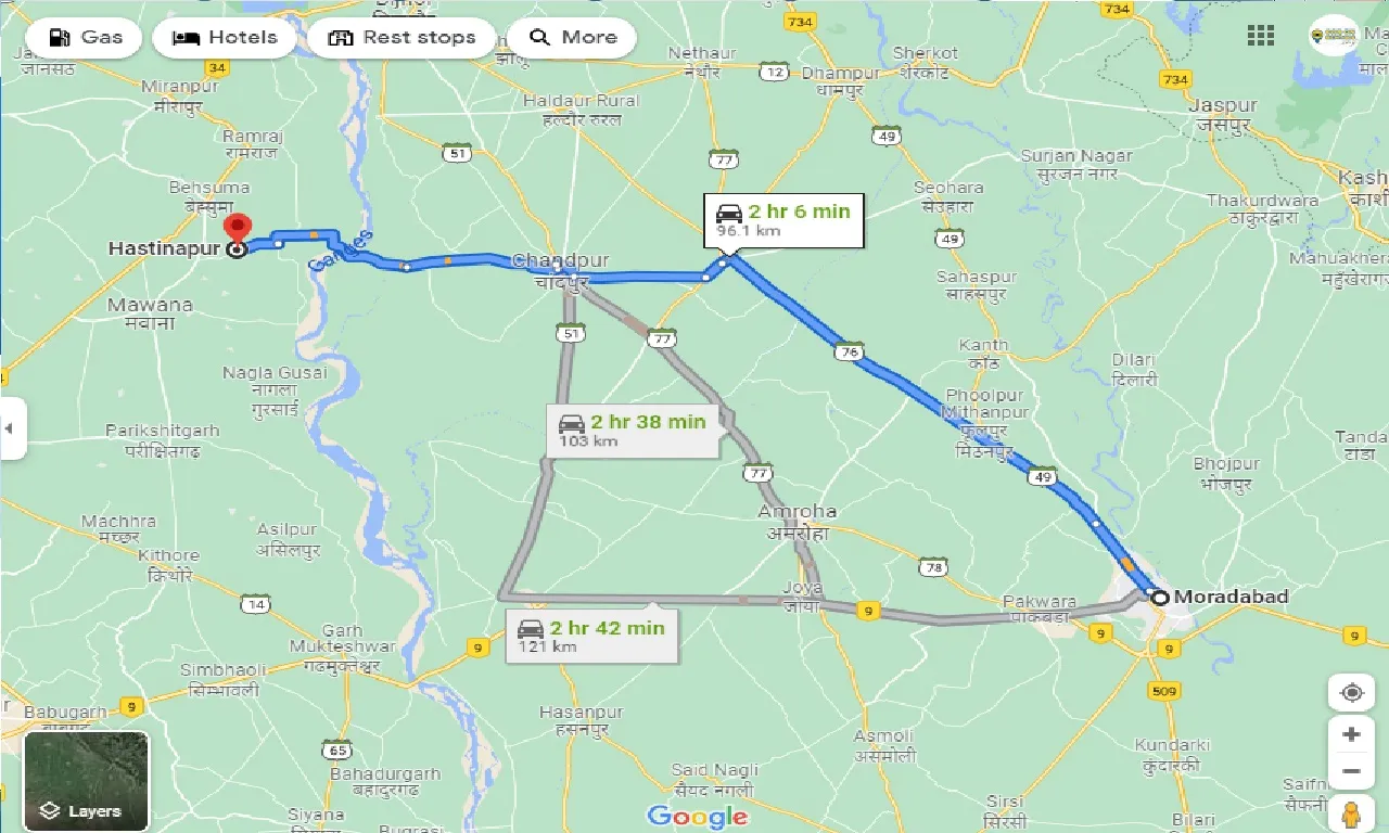 moradabad-to-hastinapur-one-way