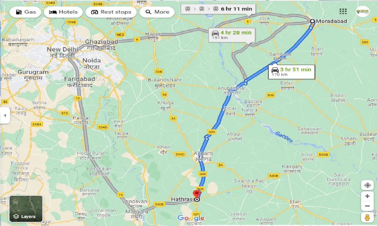 moradabad-to-hathras-taxi