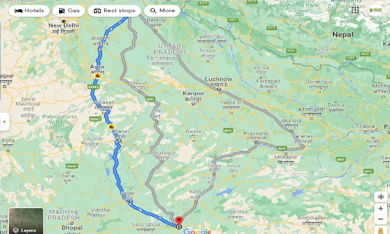 moradabad-to-jabalpur-taxi