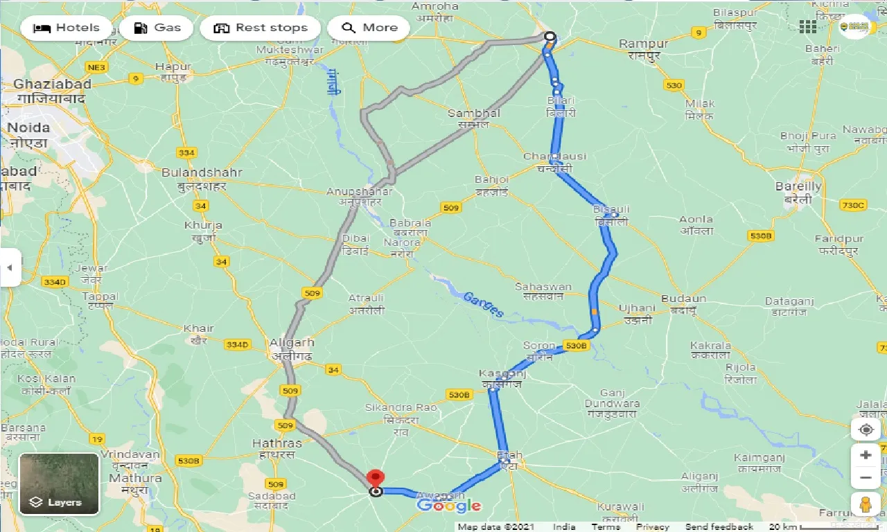 moradabad-to-jalesar-one-way