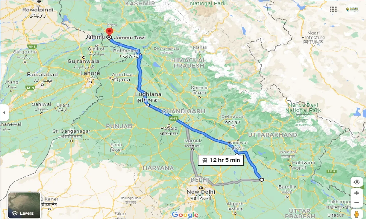 moradabad-to-jammu-taxi
