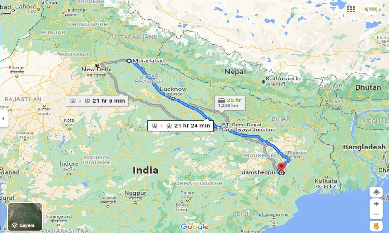 moradabad-to-jamshedpur-one-way