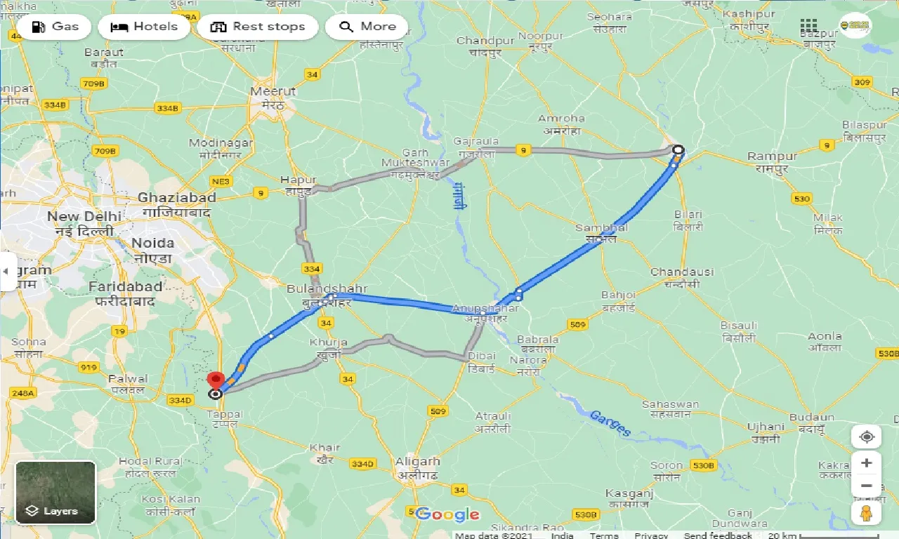 moradabad-to-jewar-one-way