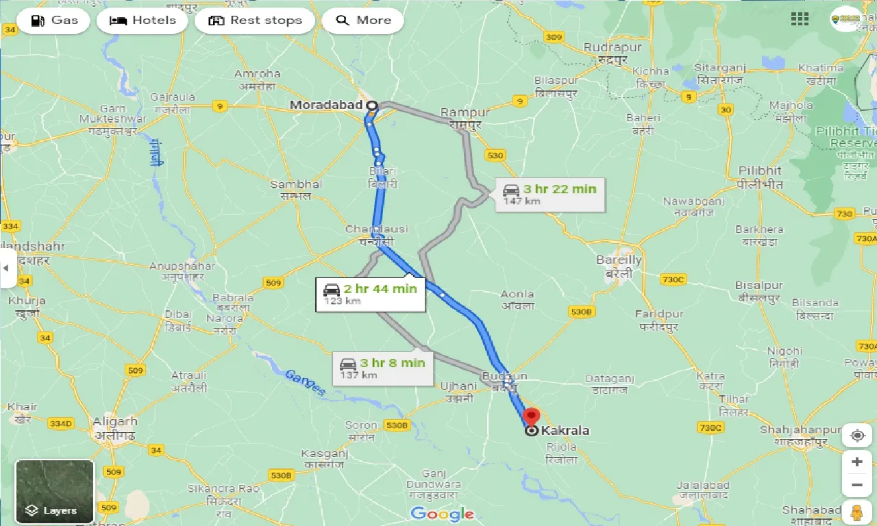 moradabad-to-kakrala-taxi