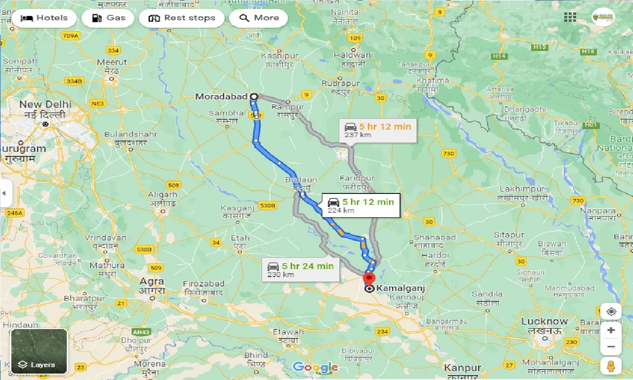 moradabad-to-kamalganj-one-way