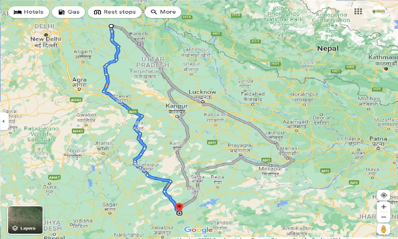 moradabad-to-katni-taxi