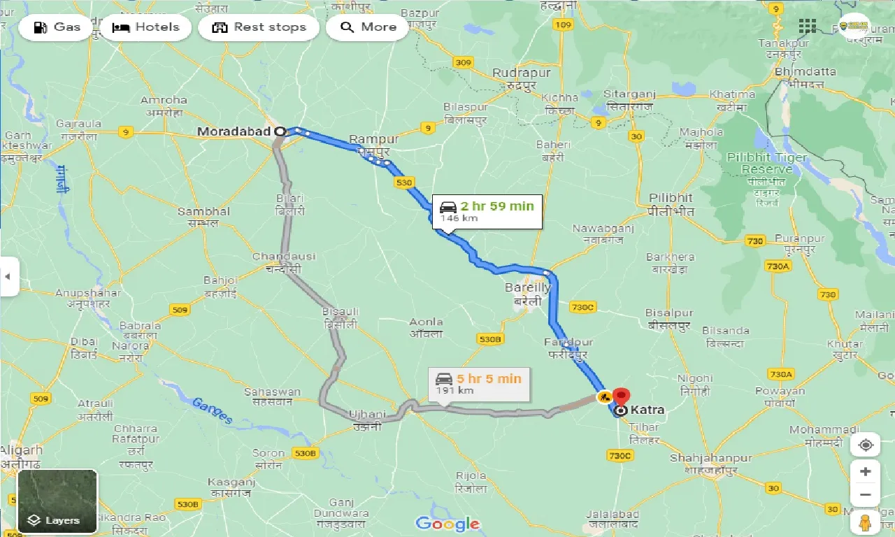 moradabad-to-katra-up-taxi